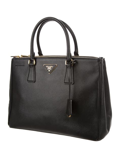 prada mini saffiano leather double zip tote|prada saffiano lux tote large.